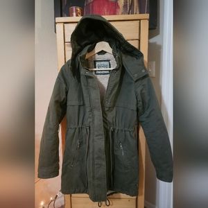 Green Levis Anorak Hooded Jacket Size Xs